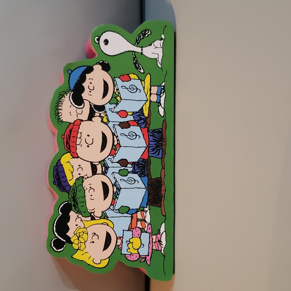 Peanuts Christmas Caroling Wall Sign NWT